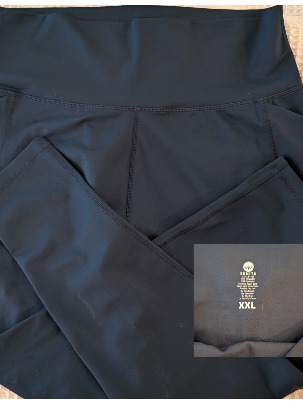 High-Waist Navy Blue Active Leggings